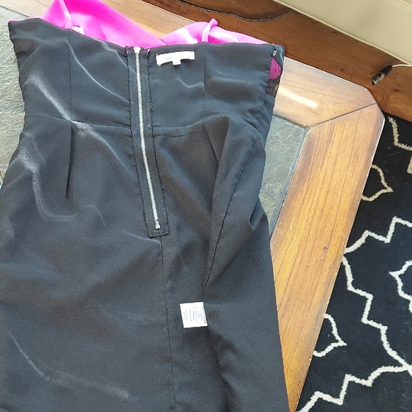 Pink and Black Strappy Dress - Picture 7 of 7